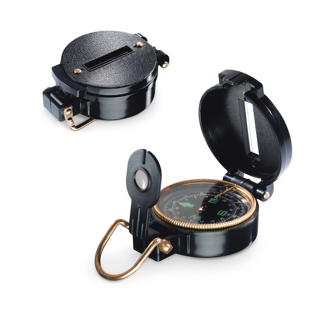 Туристический компас Azimuth, черный с золотой каймой / Миниатюра WWW (1000)