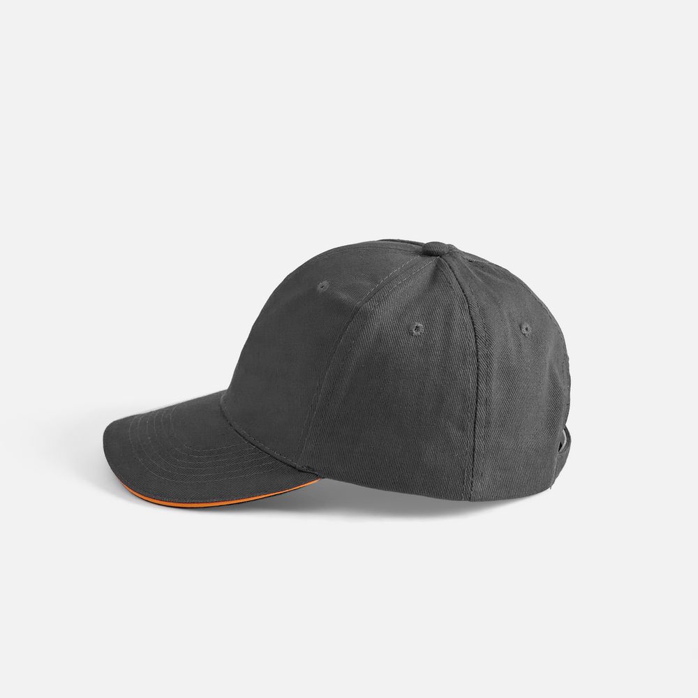 Бейсболка Buffalo, серая с оранжевым / Миниатюра WWW (1000)