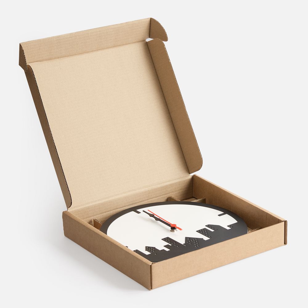 Часы «Города», черные / Миниатюра WWW (1000)