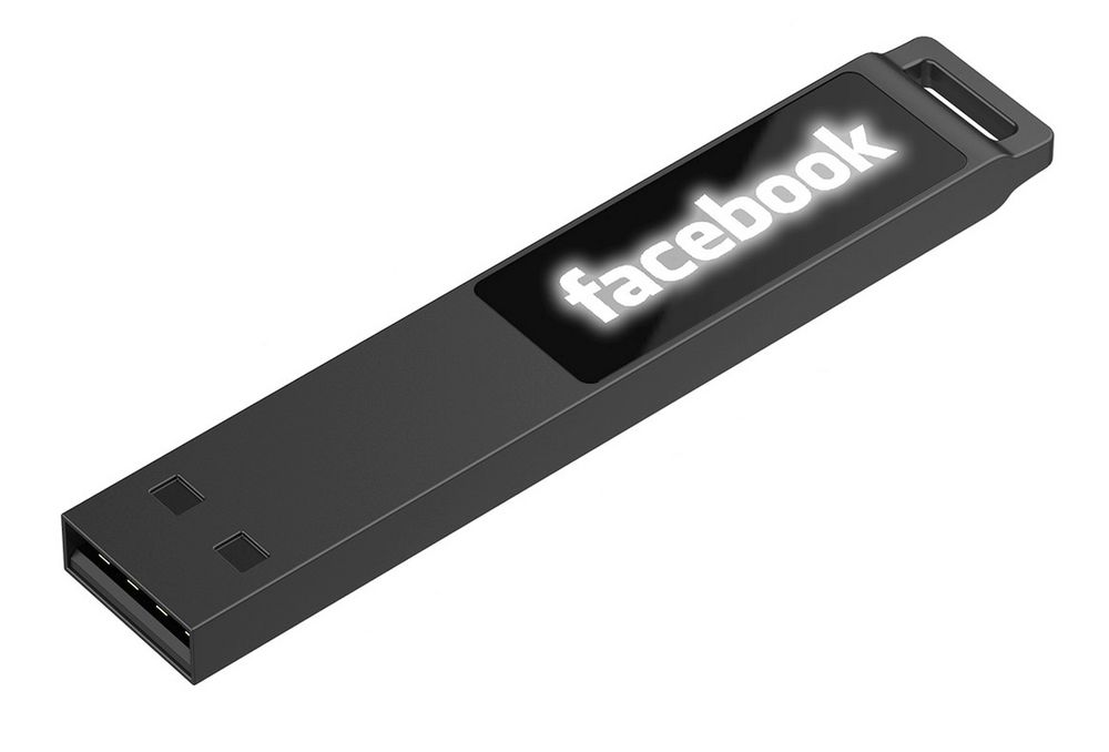 Флешка markBright Black с белой подсветкой, 32 Гб / Миниатюра WWW (1000)