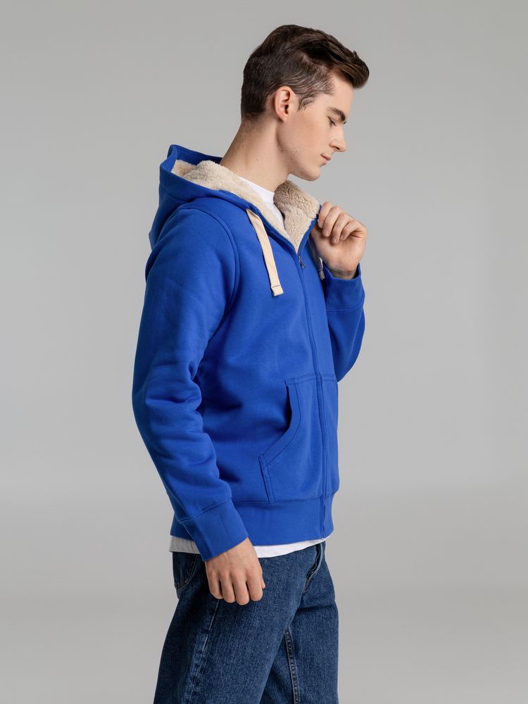 Толстовка унисекс на молнии Sherpa 280, ярко-синяя / Миниатюра WWW (1000)