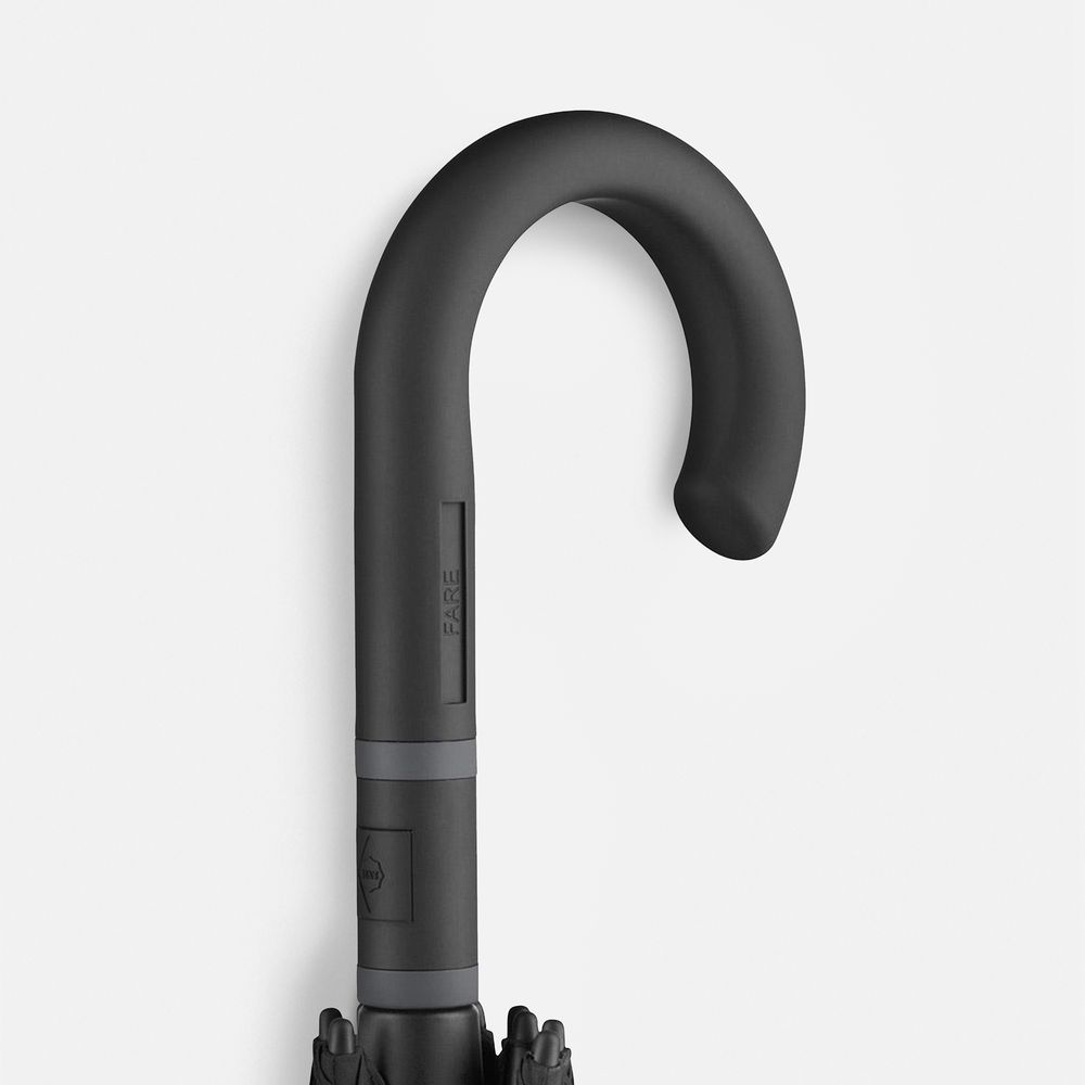 Зонт-трость с цветными спицами Color Style, серый / Миниатюра WWW (1000)