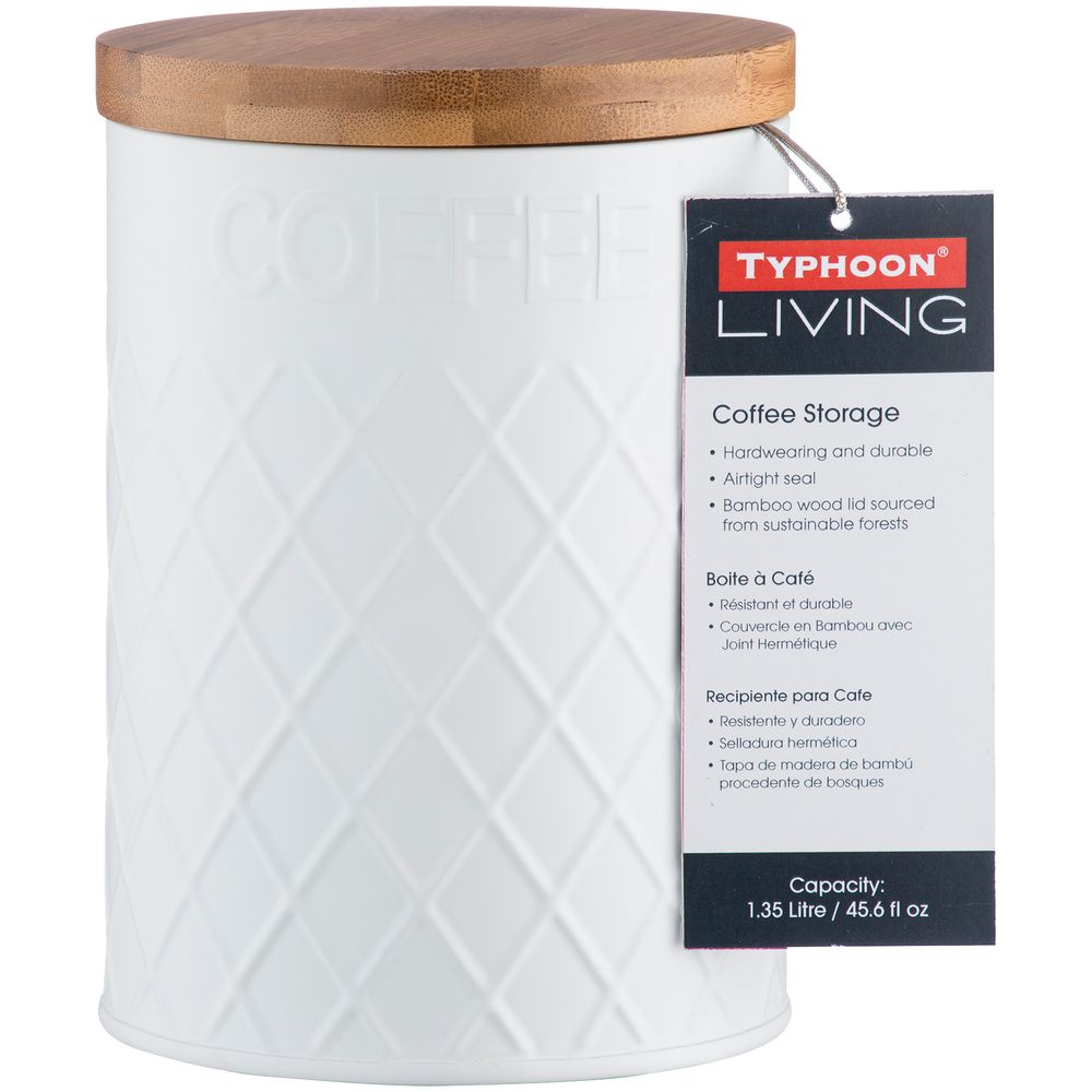 Емкость для хранения кофе Embossed, белая / Миниатюра WWW (1000)