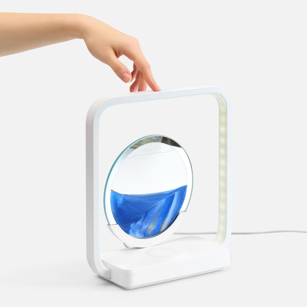 Интерьерный светильник с беспроводной зарядкой Sandflow, белый / Миниатюра WWW (1000)