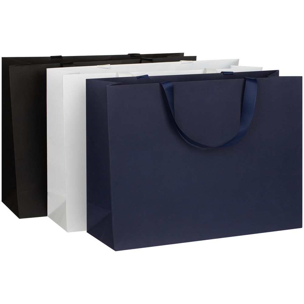 Пакет бумажный Manilla L, синий / Миниатюра WWW (1000)