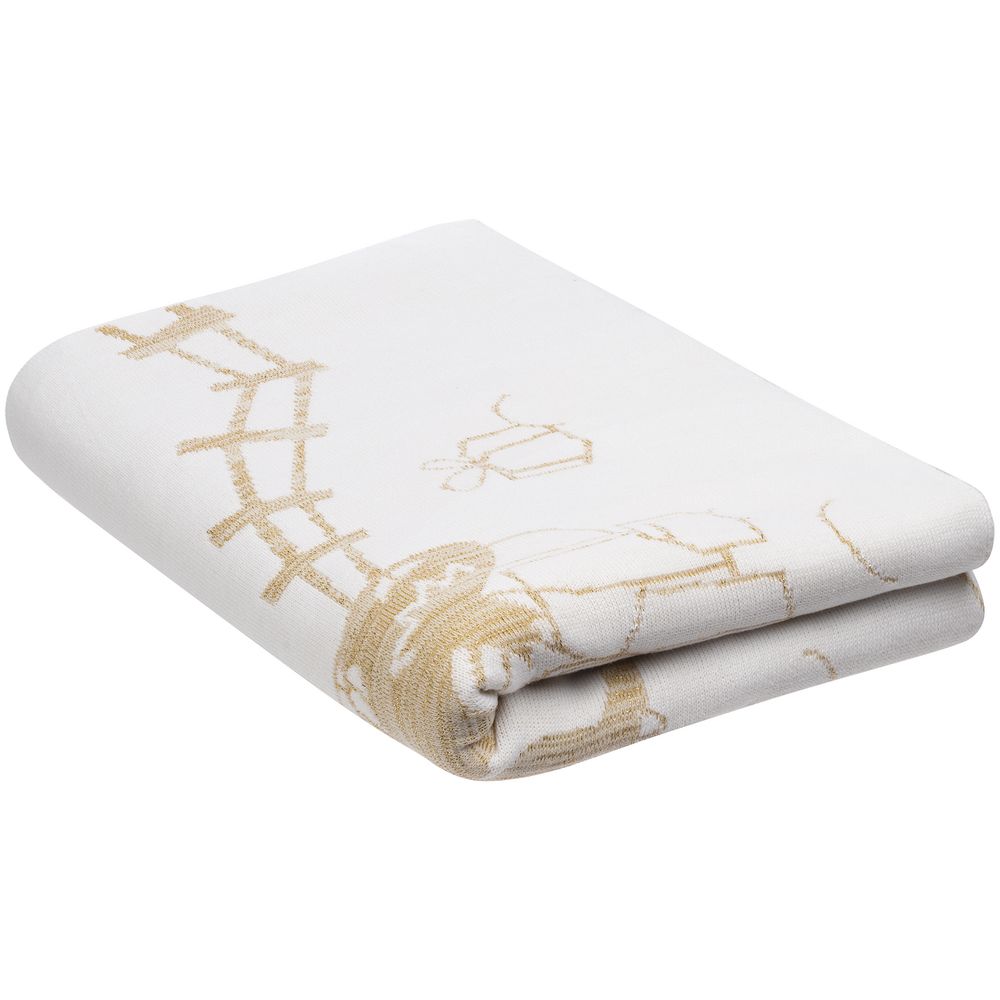 Плед Draconia, белый с золотистым / Миниатюра WWW (1000)