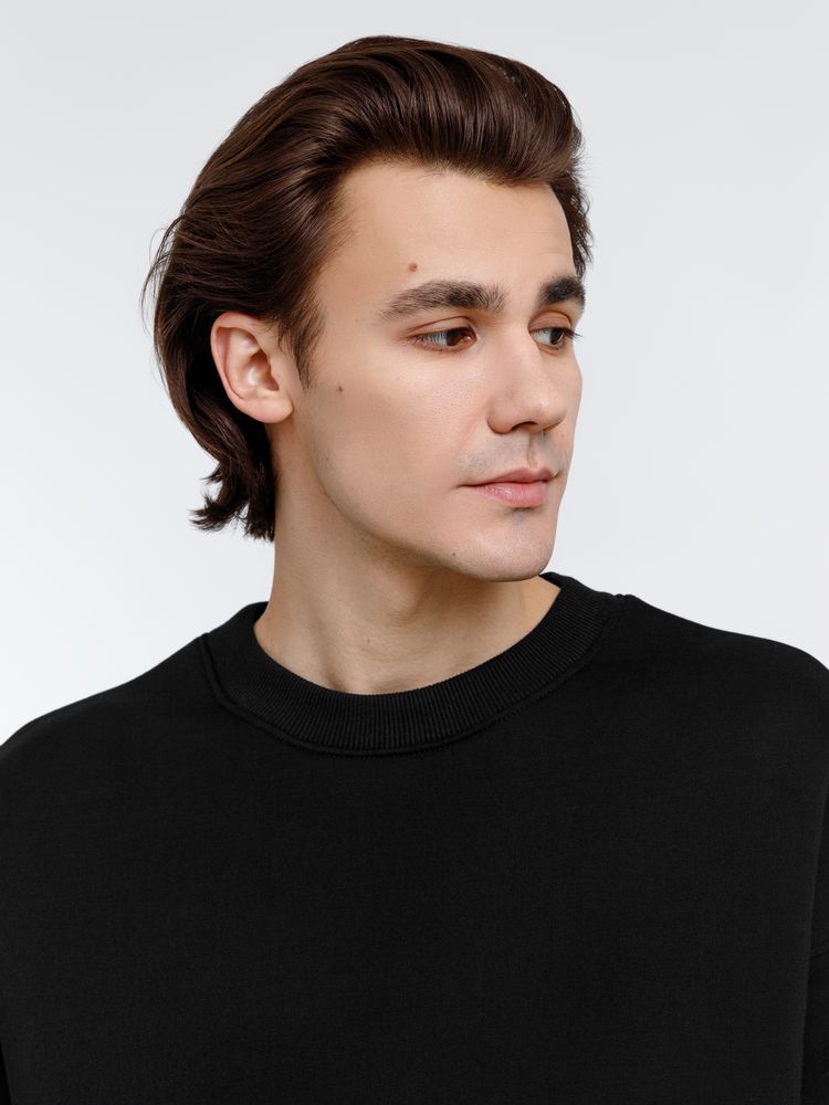 Свитшот оверсайз унисекс True Self, черный / Миниатюра WWW (1000)