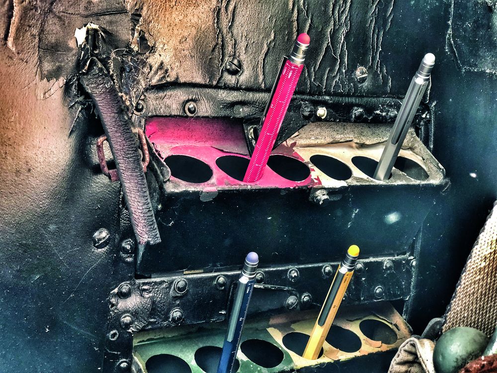 Ручка шариковая Construction, мультиинструмент, синяя / Миниатюра WWW (1000)