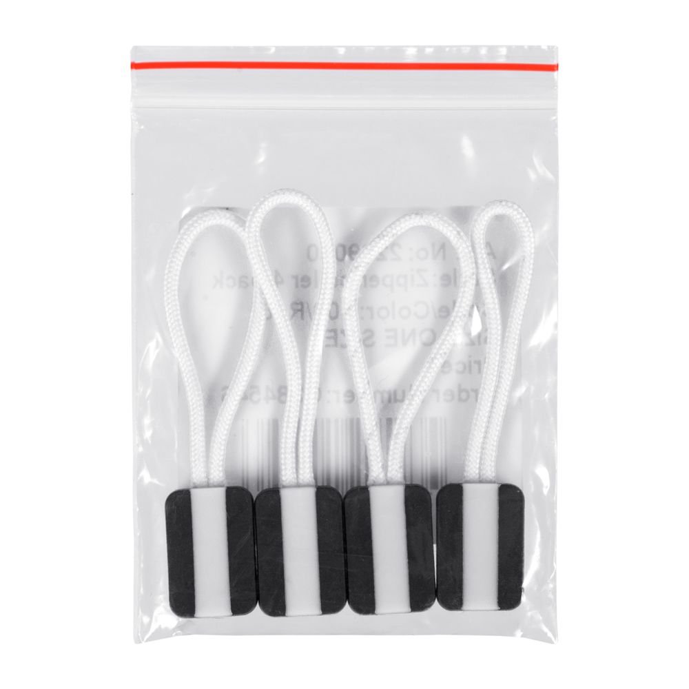 Набор пуллеров для молнии, белый / Миниатюра WWW (1000)