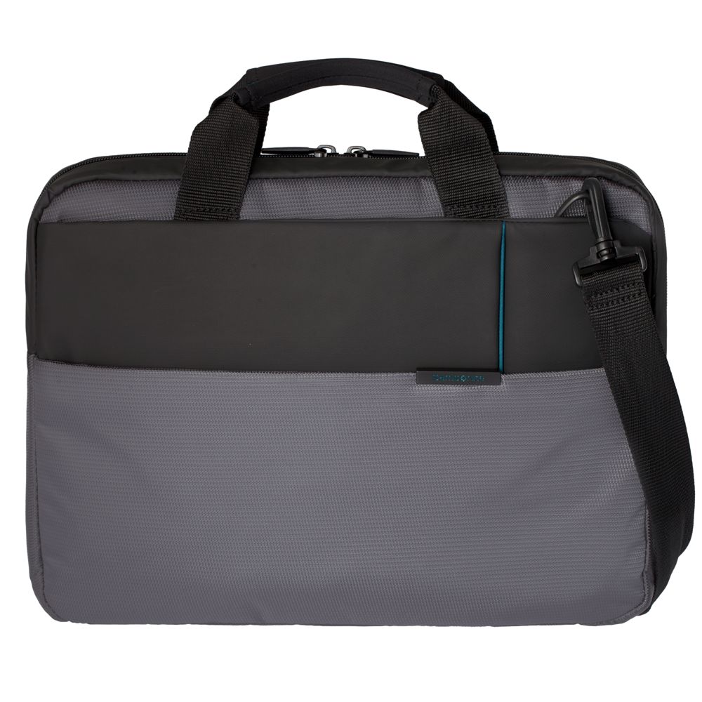 Сумка для ноутбука Qibyte Laptop Bag, темно-серая с черными вставками / Миниатюра WWW (1000)