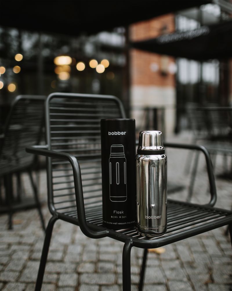 Термос Flask 470, вакуумный, стальной зеркальный / Миниатюра WWW (1000)