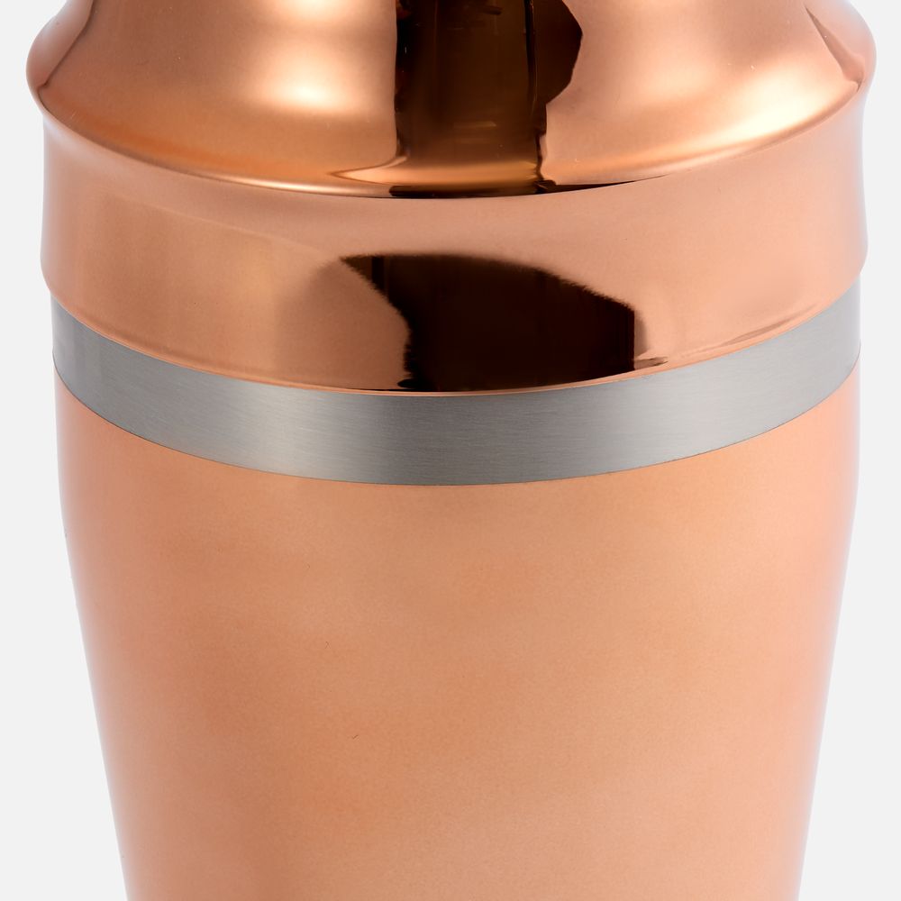 Набор для приготовления коктейлей Pourpour, медный с серебристой линией / Миниатюра WWW (1000)