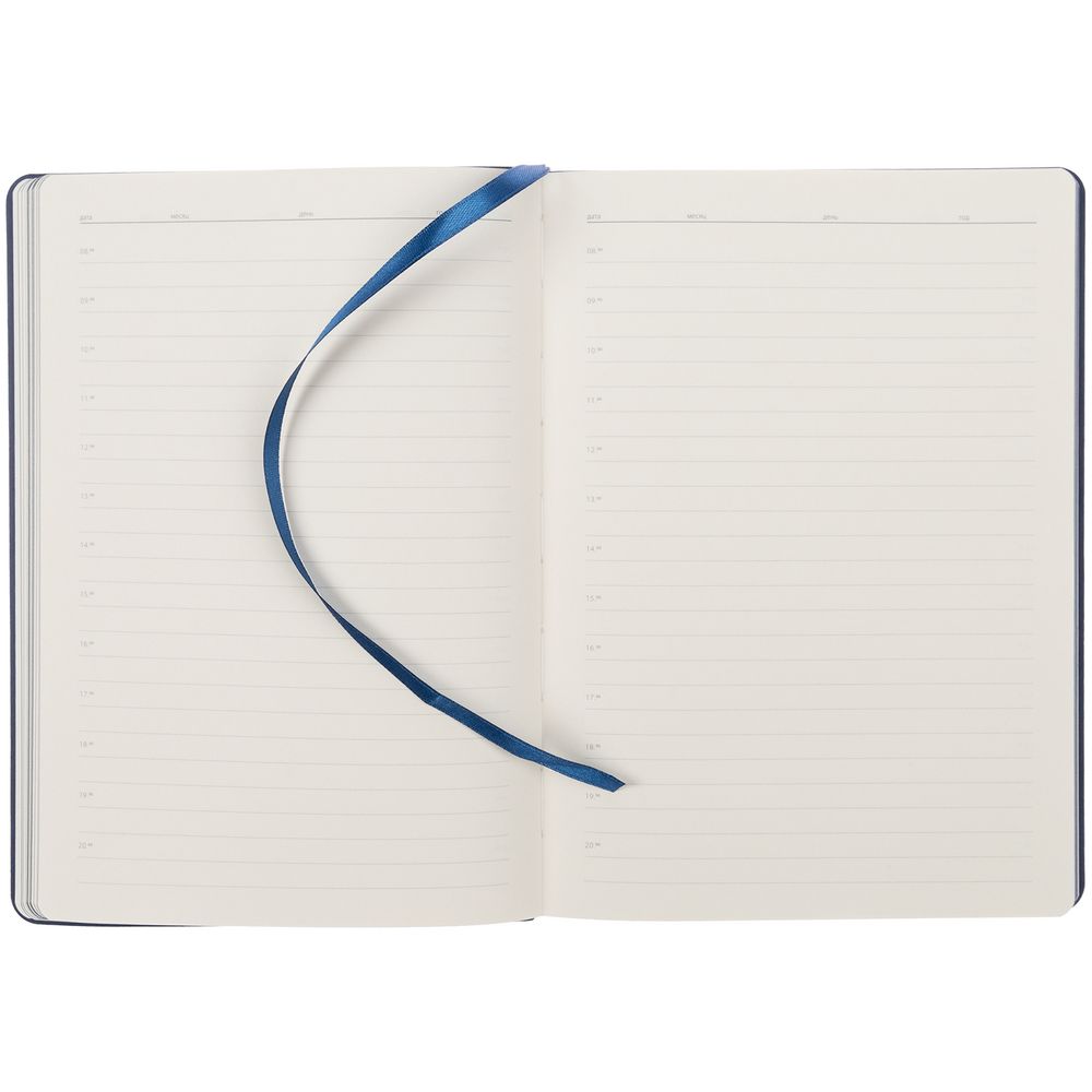 Ежедневник Slip, недатированный, синий, с тонированной бумагой / Миниатюра WWW (1000)