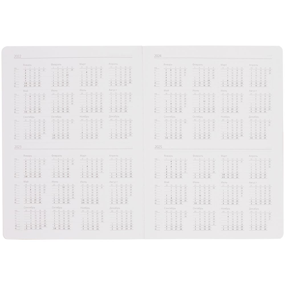 Еженедельник Lucky, недатированный, светло-синий / Миниатюра WWW (1000)