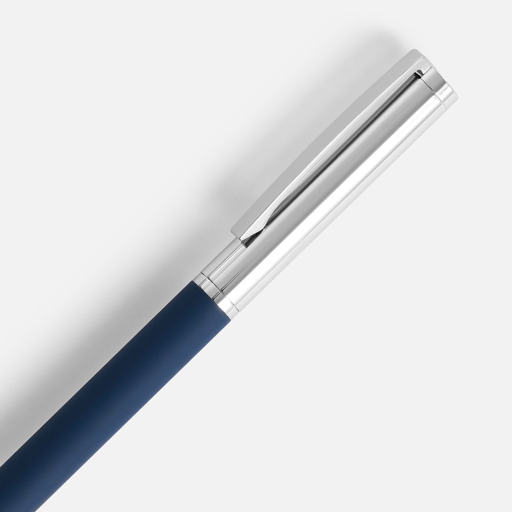 Ручка шариковая Eyeshot Soft Touch, темно-синяя / Миниатюра WWW (1000)