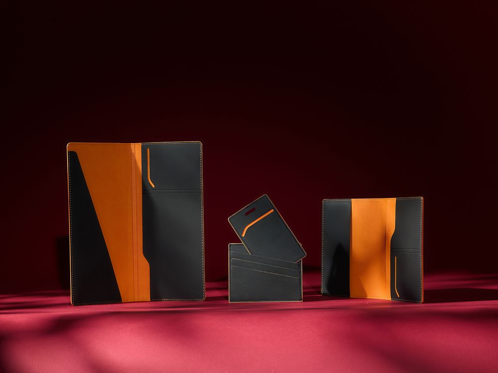 Обложка для паспорта Multimo, черная с оранжевым / Миниатюра WWW (1000)