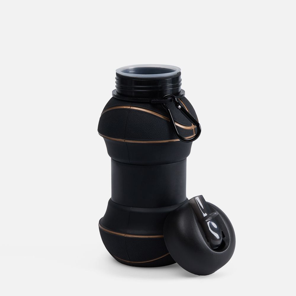 Складная бутылка для воды Basketball Flex, черная / Миниатюра WWW (1000)