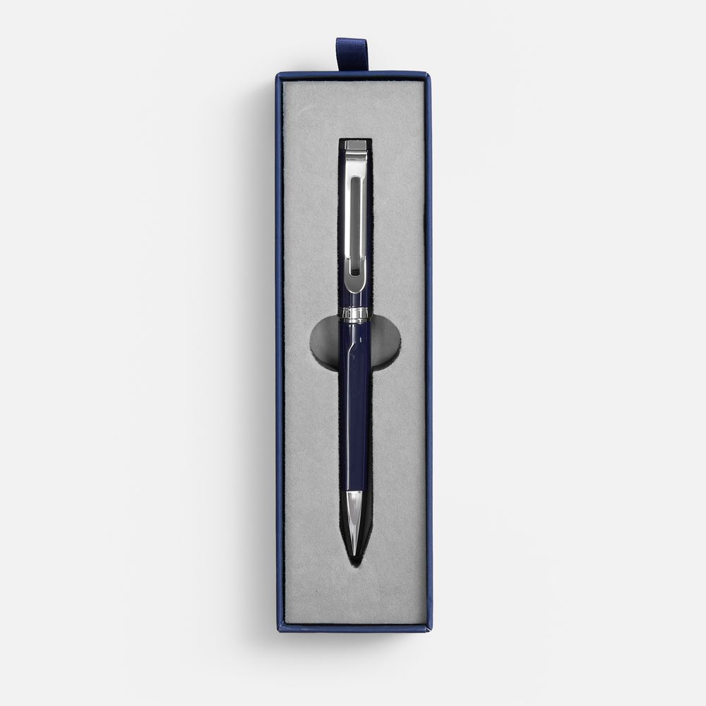 Ручка шариковая Phase, ver.2 в футляре, синяя / Миниатюра WWW (1000)