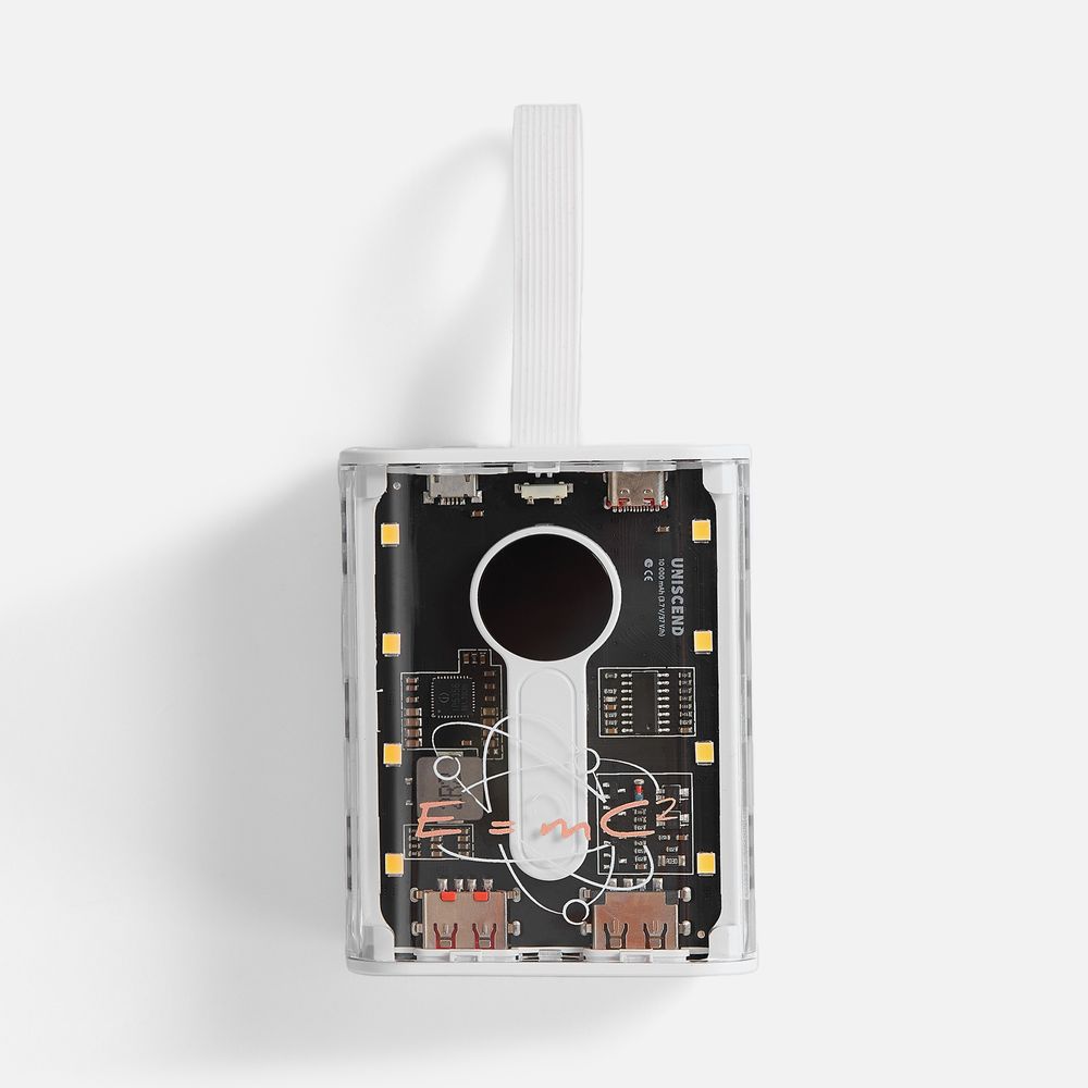 Аккумулятор c быстрой зарядкой Trellis Quick 10000 мАч, белый / Миниатюра нанесения (1000)