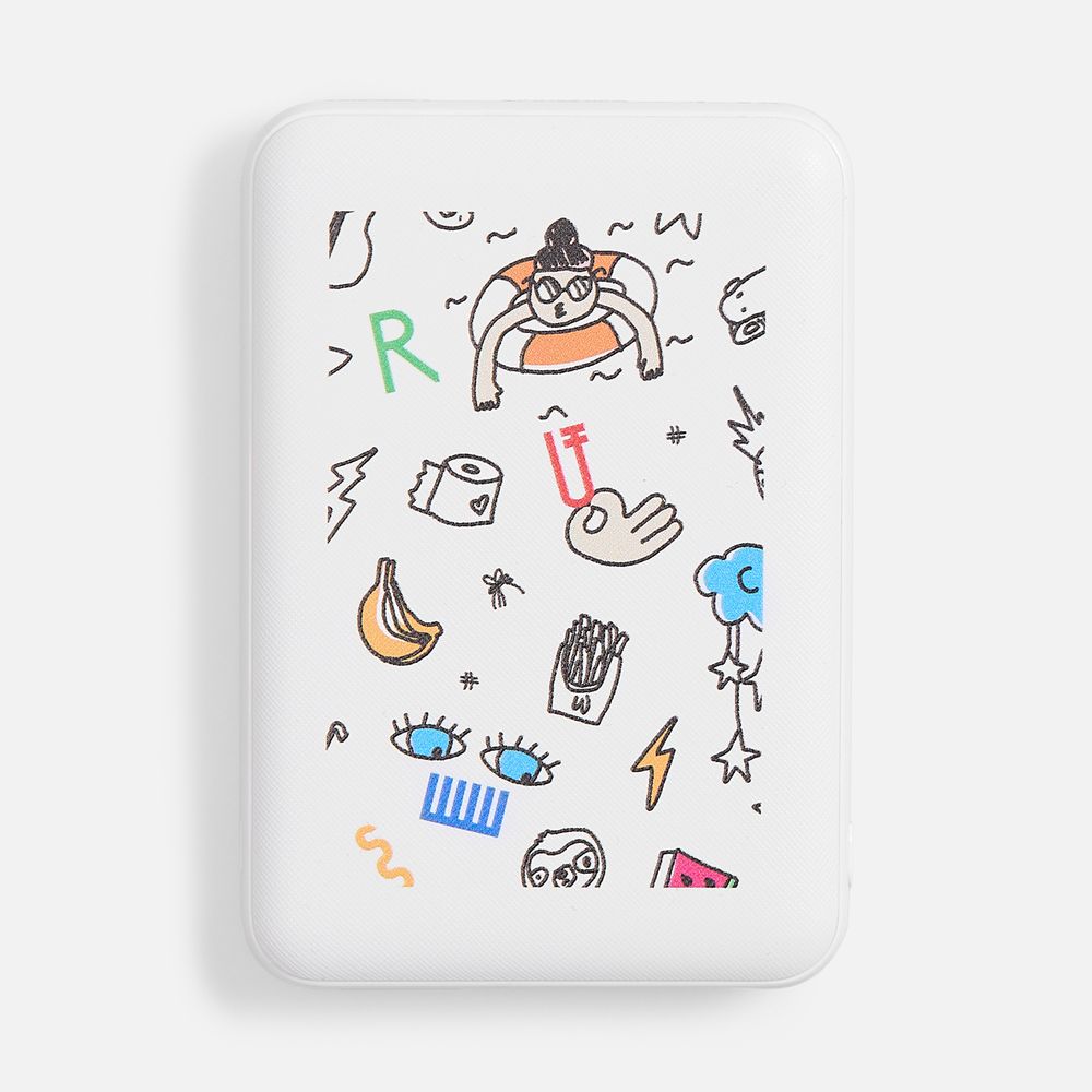 Внешний аккумулятор Uniscend Full Feel Type-C, 5000 мАч, белый / Миниатюра нанесения (1000)