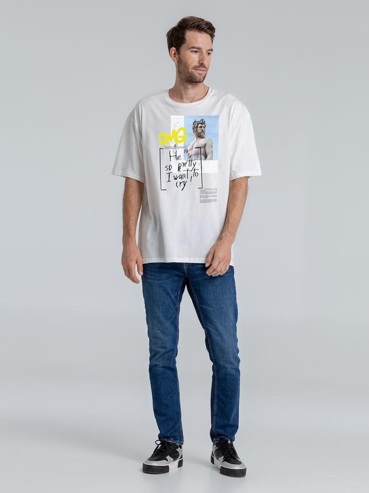 Футболка оверсайз «He is So Pretty. Нептун», белая / Миниатюра WWW (1000)