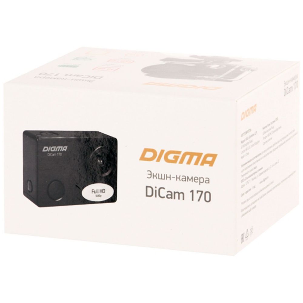 Экшн-камера Digma DiCam 170, черная / Миниатюра WWW (1000)