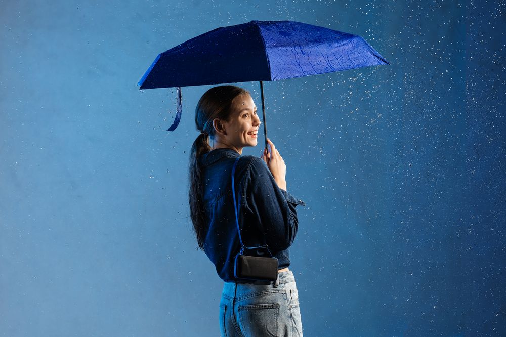 Зонт складной Color Action, в кейсе, синий / Миниатюра WWW (1000)