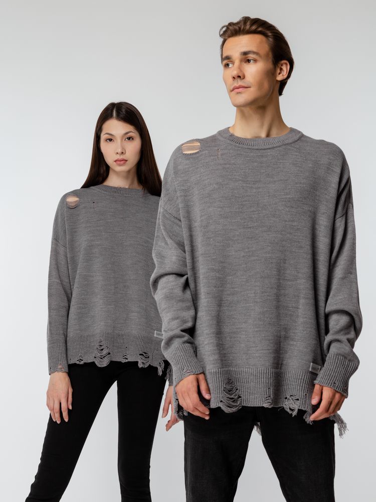 Джемпер оверсайз унисекс Grunge в сумке, серый / Миниатюра WWW (1000)