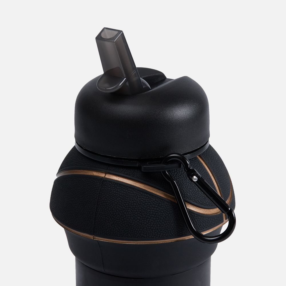 Складная бутылка для воды Basketball Flex, черная / Миниатюра WWW (1000)