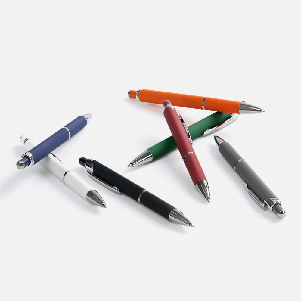 Ручка шариковая Chromos Soft Touch, зеленая / Миниатюра имиджевого (1000)