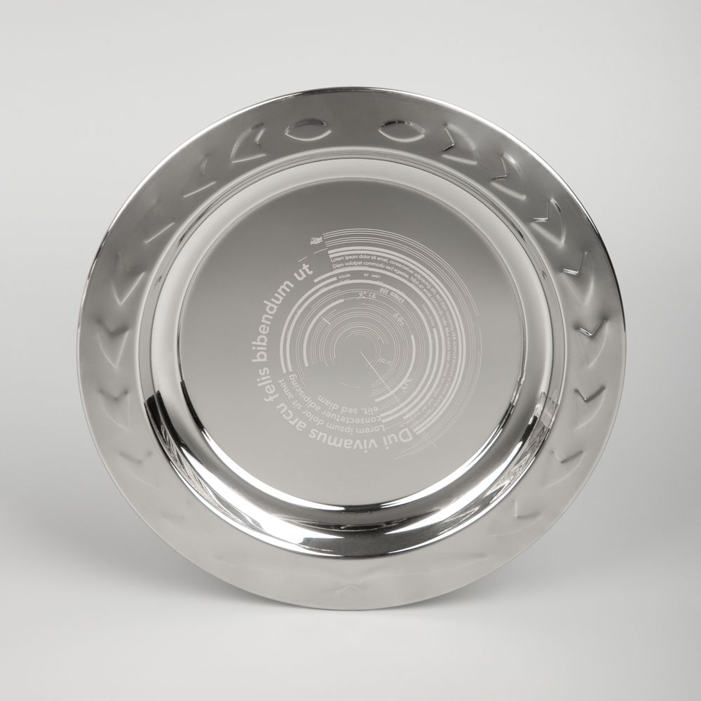 Тарелка наградная «Круг почета», серебристая / Миниатюра WWW (1000)