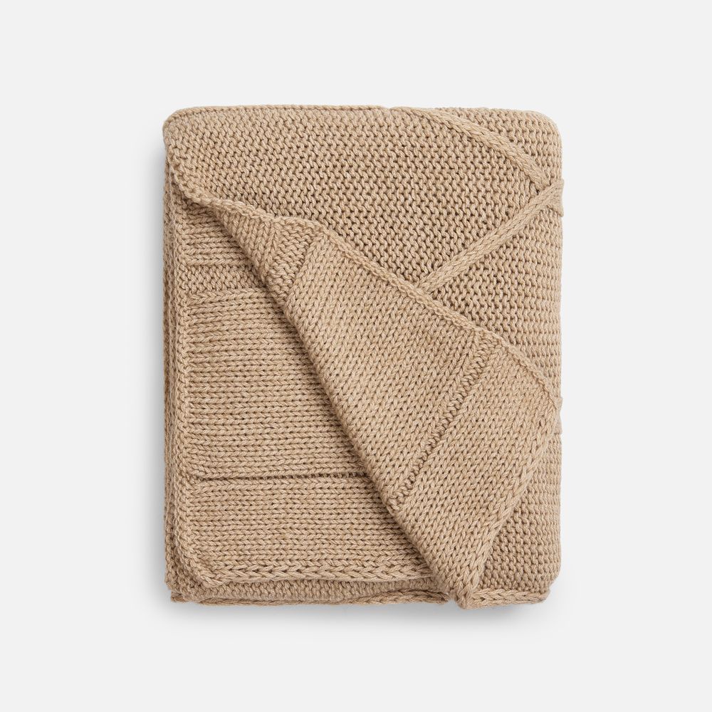 Плед Curve Verve, бежевый меланж / Миниатюра WWW (1000)