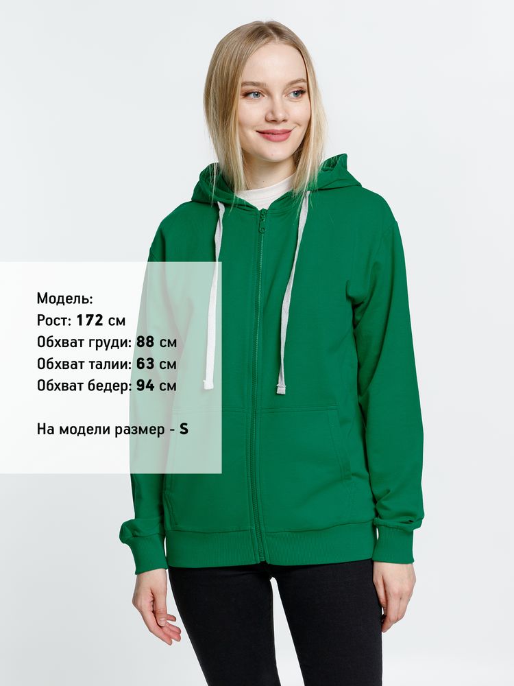 Толстовка на молнии с капюшоном Siverga, зеленая / Миниатюра модельного (1000)
