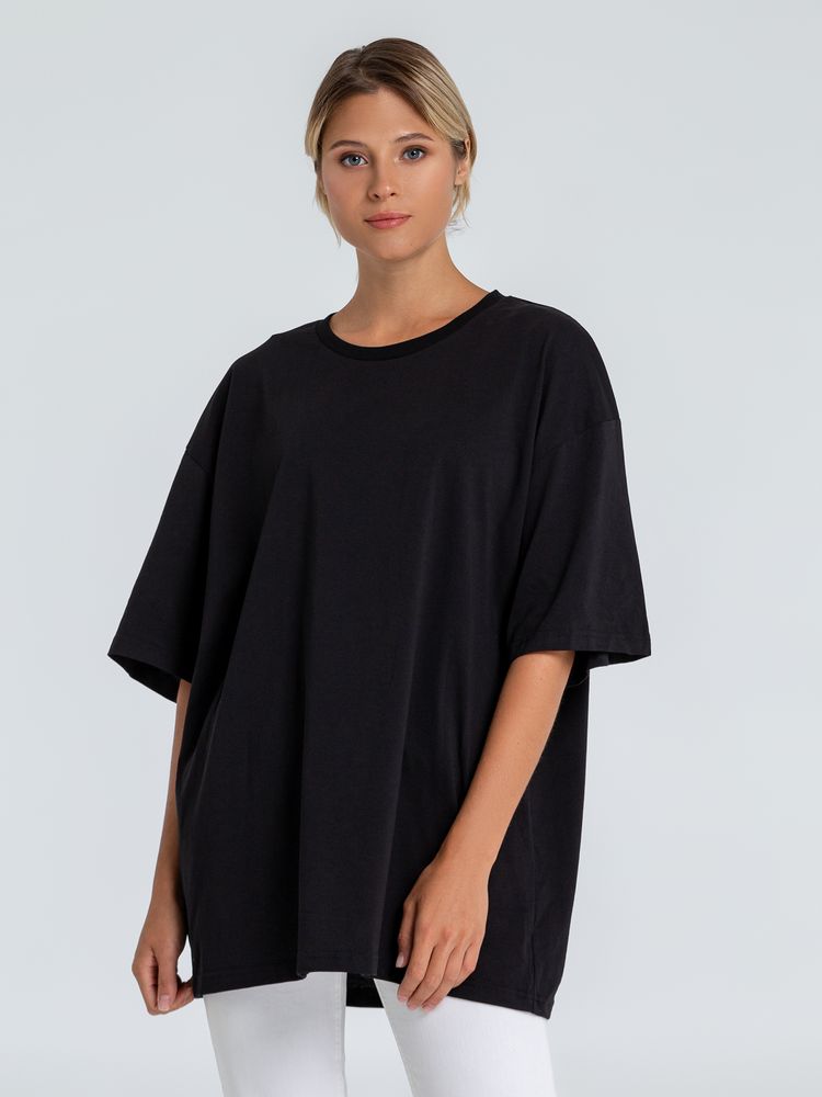 Футболка оверсайз «Только свистни», черная / Миниатюра WWW (1000)