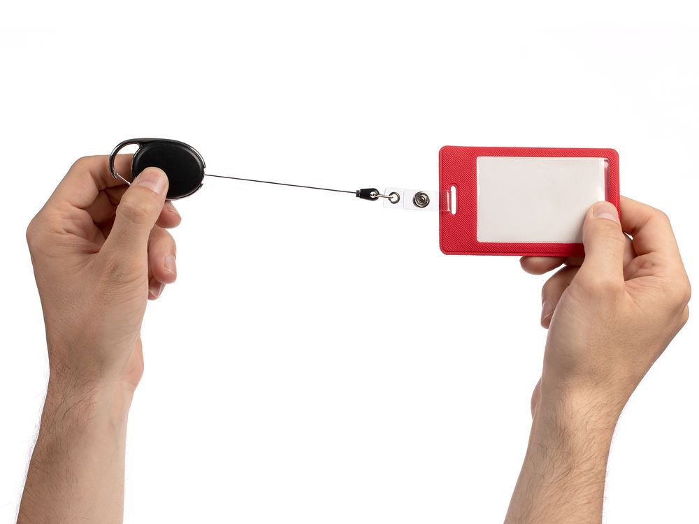 Ретрактор Access New с карабином, черный / Миниатюра WWW (1000)