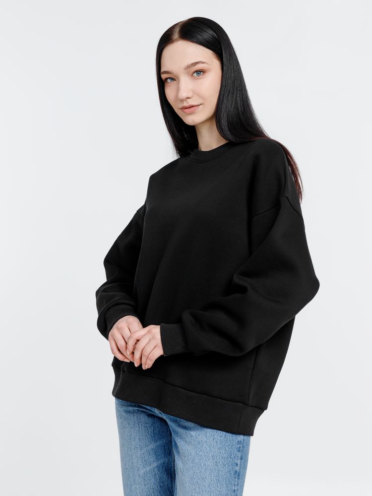 Свитшот оверсайз унисекс True Self, черный / Миниатюра WWW (1000)