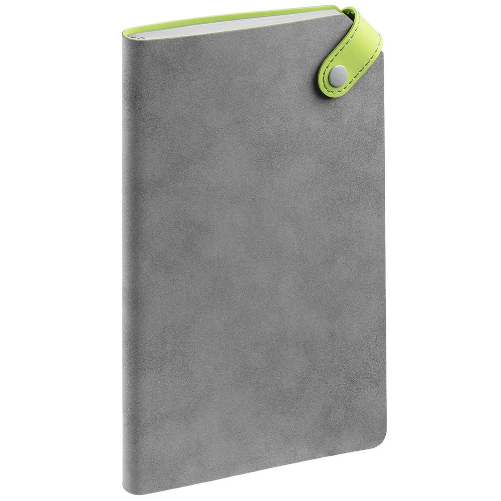 Ежедневник Corner, недатированный, серый с зеленым / Миниатюра WWW (1000)