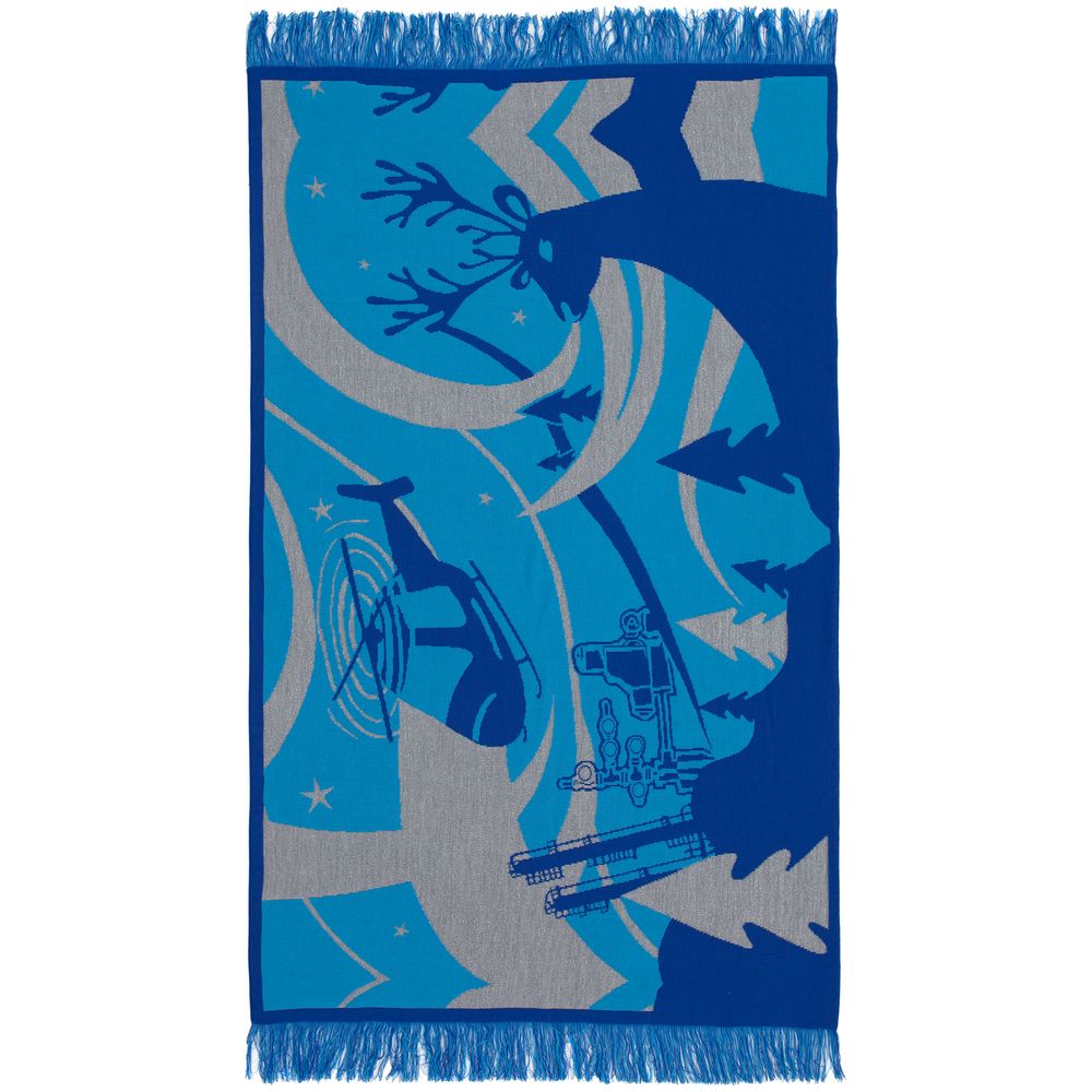 Плед с бахромой на заказ Tricksy Net, 2 цвета, S, полушерсть / Миниатюра WWW (1000)