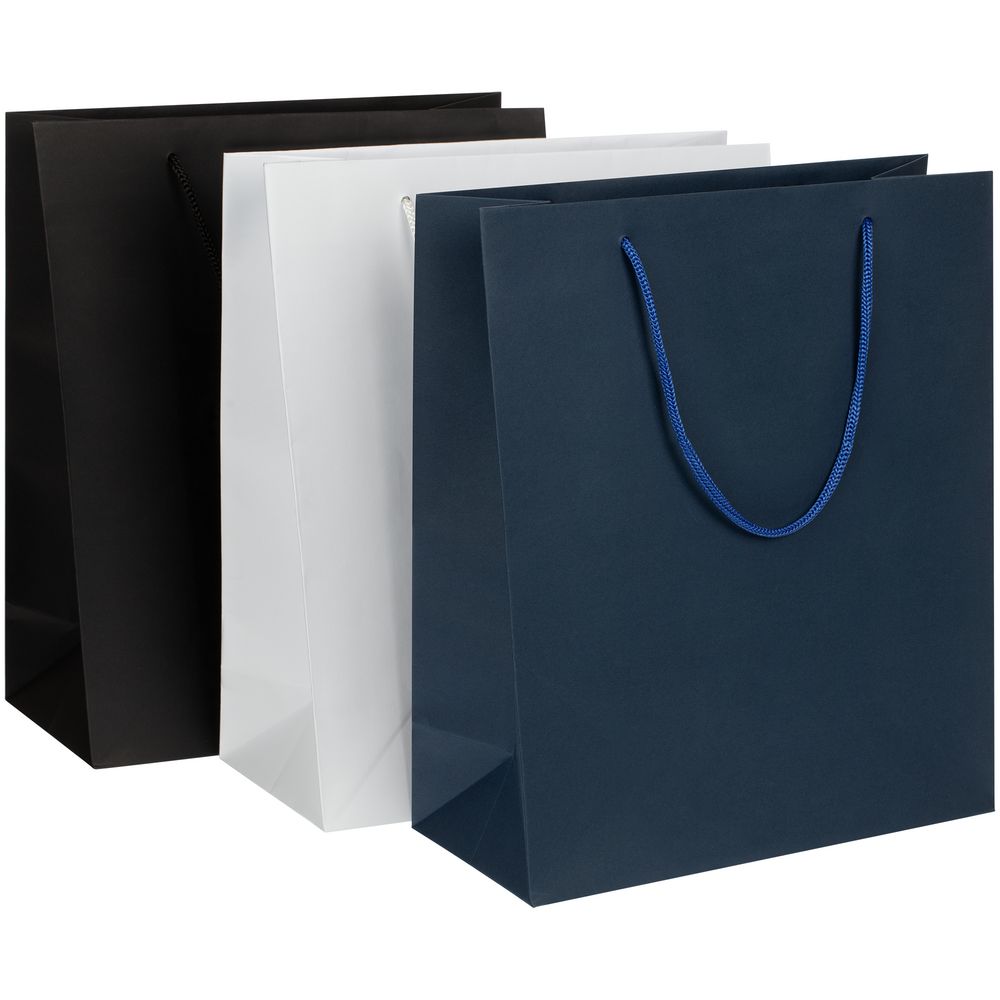 Пакет бумажный Vid L, синий / Миниатюра WWW (1000)