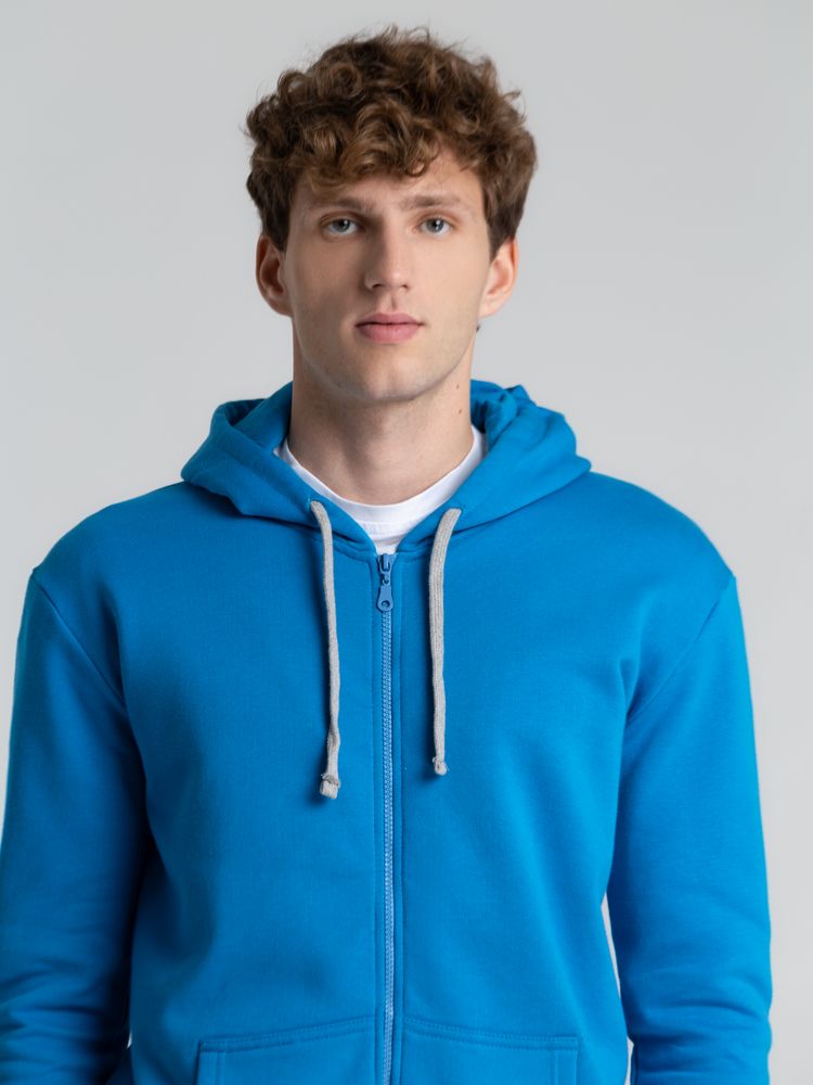 Толстовка с капюшоном на молнии Unit Siverga Heavy, бирюзовая / Миниатюра WWW (1000)