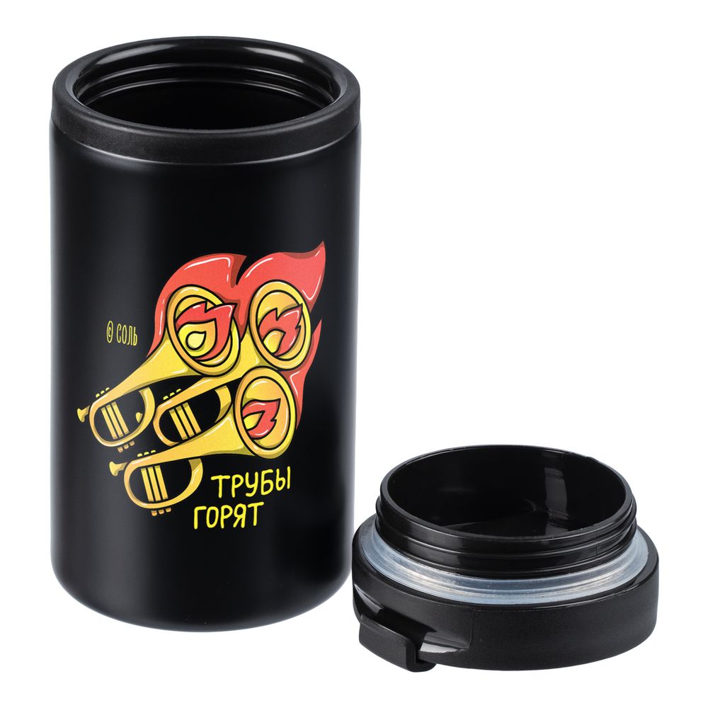 Термостакан «Трубы горят», черный / Миниатюра WWW (1000)
