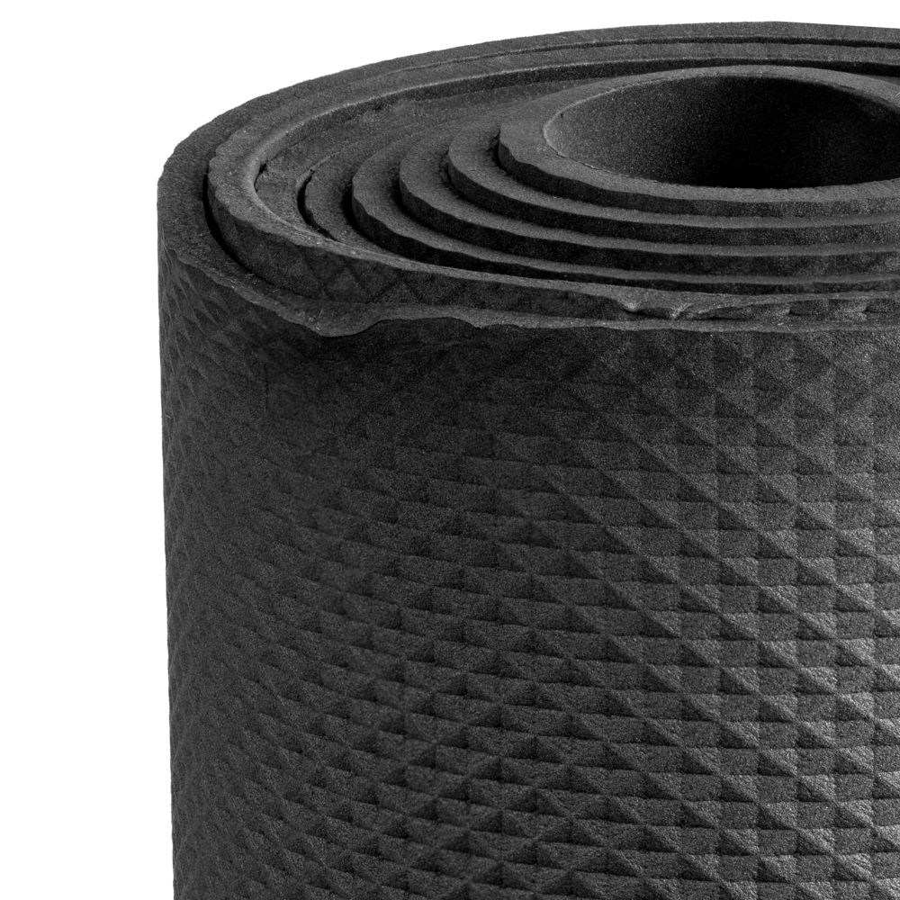 Коврик для йоги и фитнеса с лентой Anga, графит, уценка / Миниатюра WWW (1000)