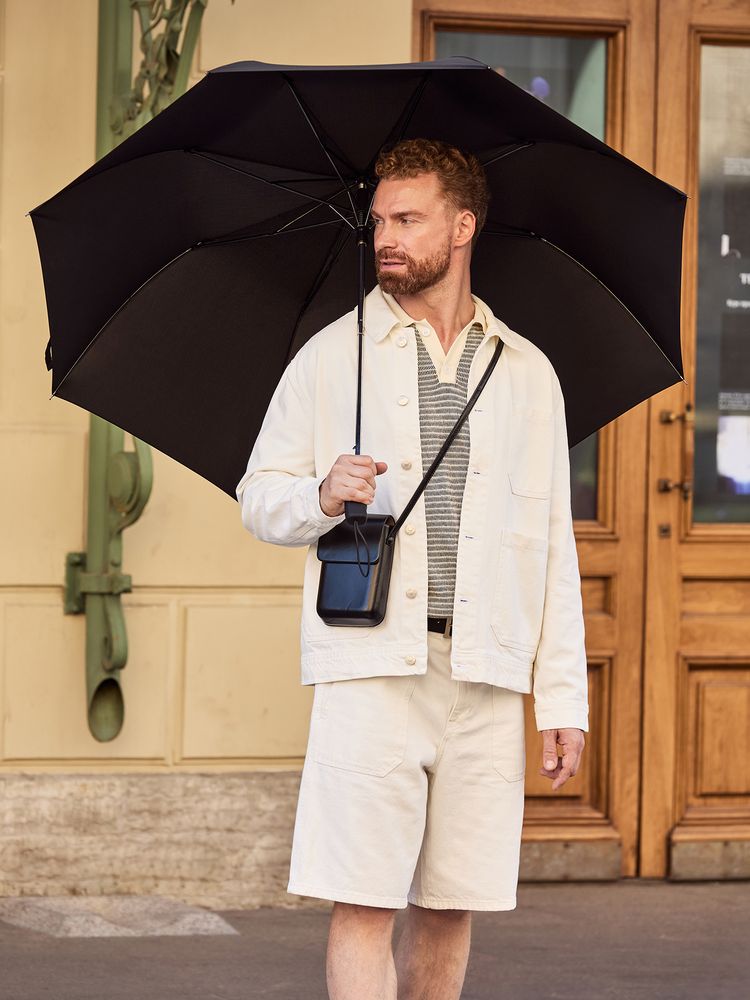 Зонт складной Big Arc, черный / Миниатюра WWW (1000)