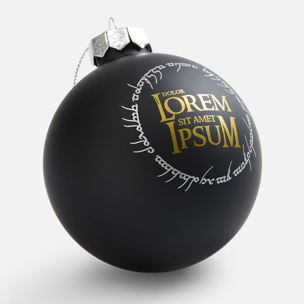 Елочный шар Finery Matt, 8 см, матовый черный / Миниатюра WWW (1000)