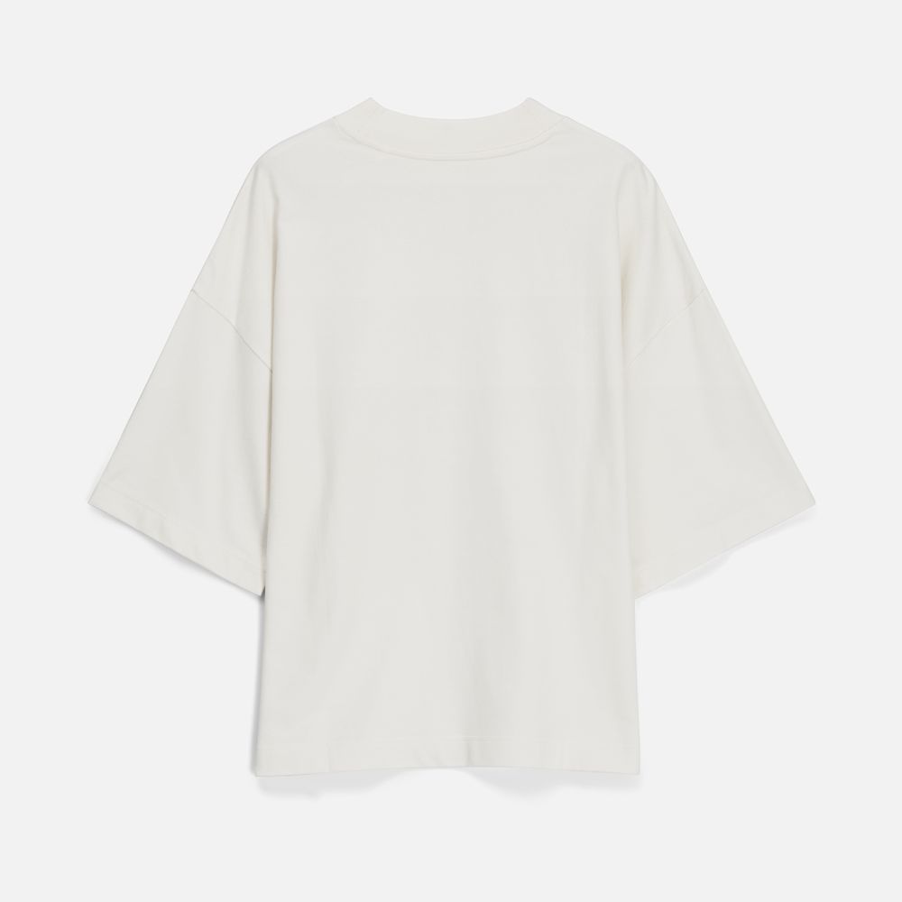 Футболка оверсайз унисекс T9, молочно-белая / Миниатюра WWW (1000)