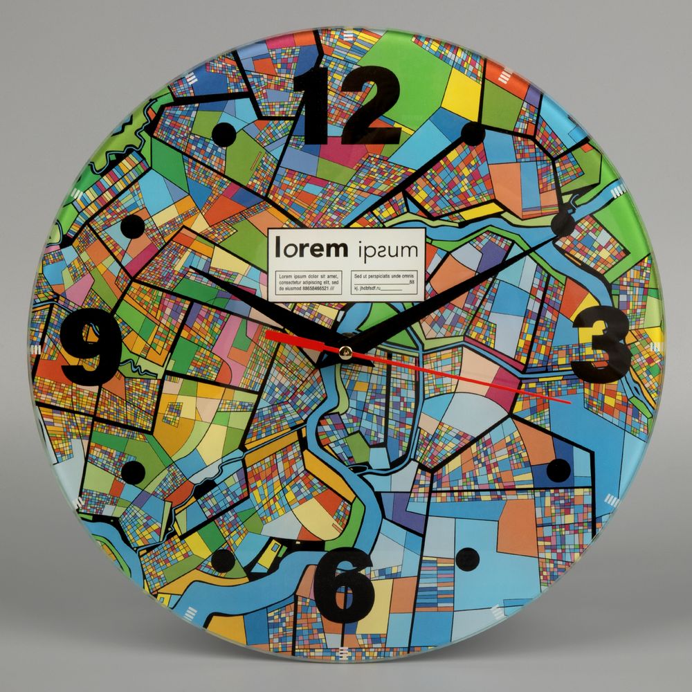 Часы стеклянные на заказ Time Wheel / Миниатюра WWW (1000)