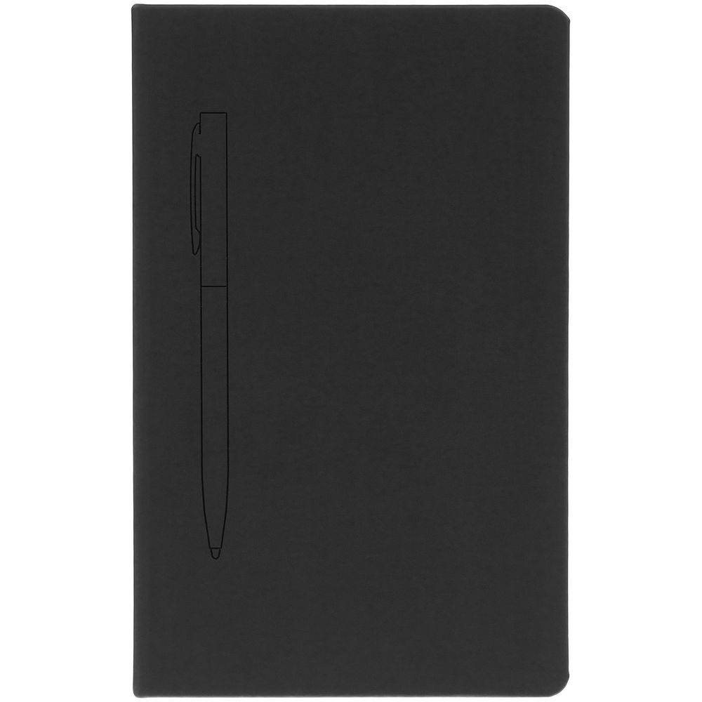 Ежедневник Magnet Shall с ручкой, черный / Миниатюра WWW (1000)