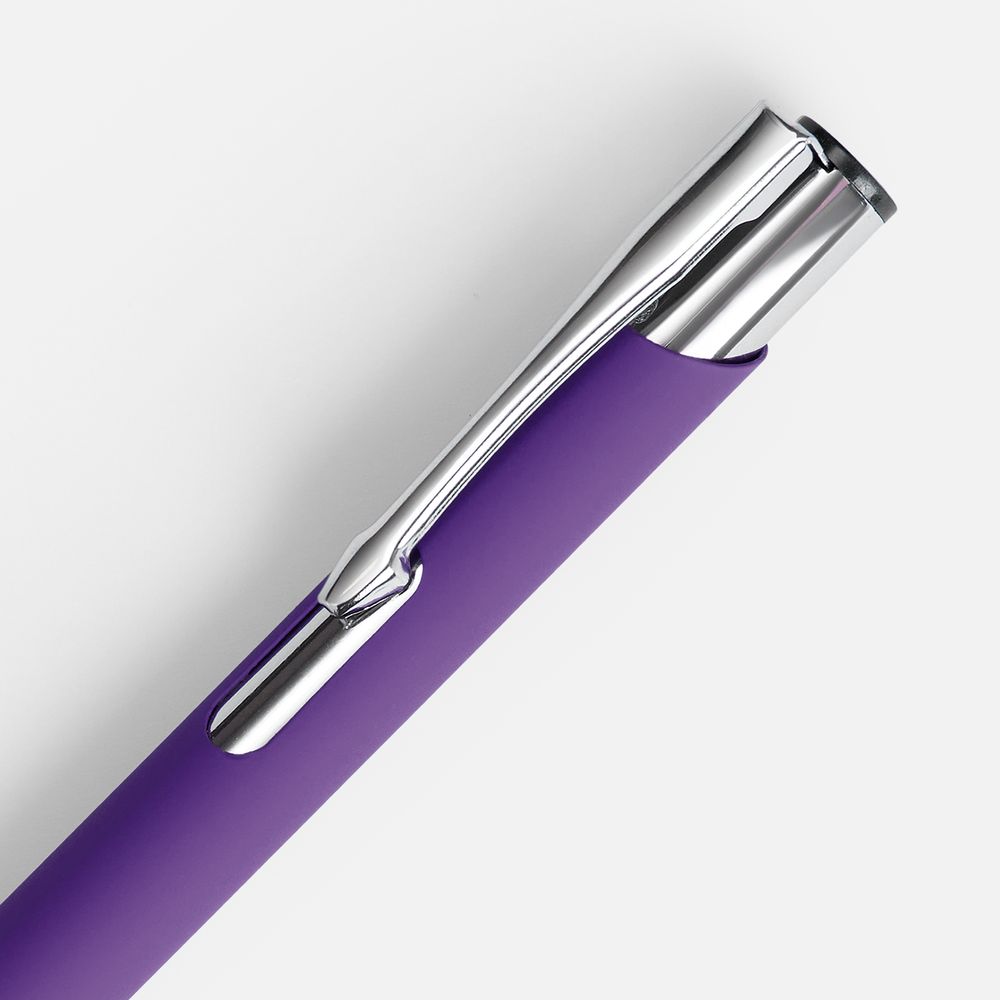 Ручка шариковая Keskus Soft Touch, фиолетовая / Миниатюра WWW (1000)