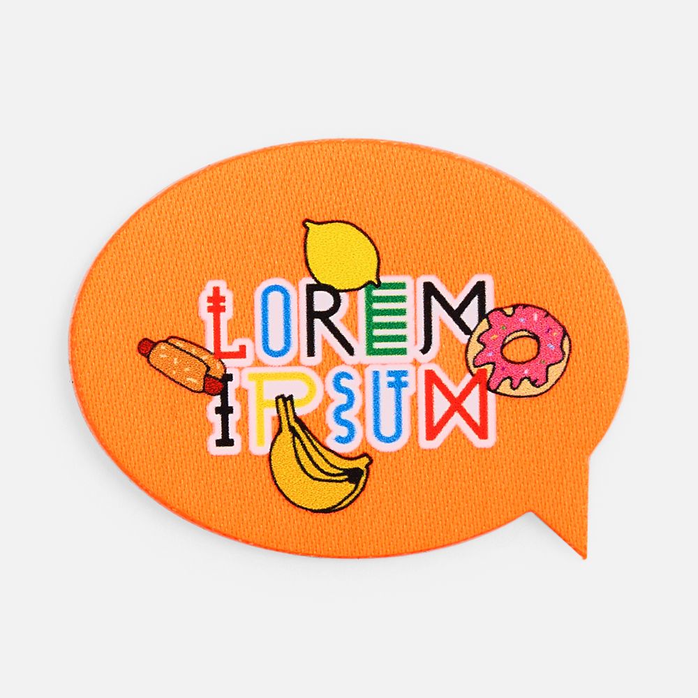 Наклейка тканевая Lunga Bubble, M, оранжевый неон / Миниатюра нанесения (1000)