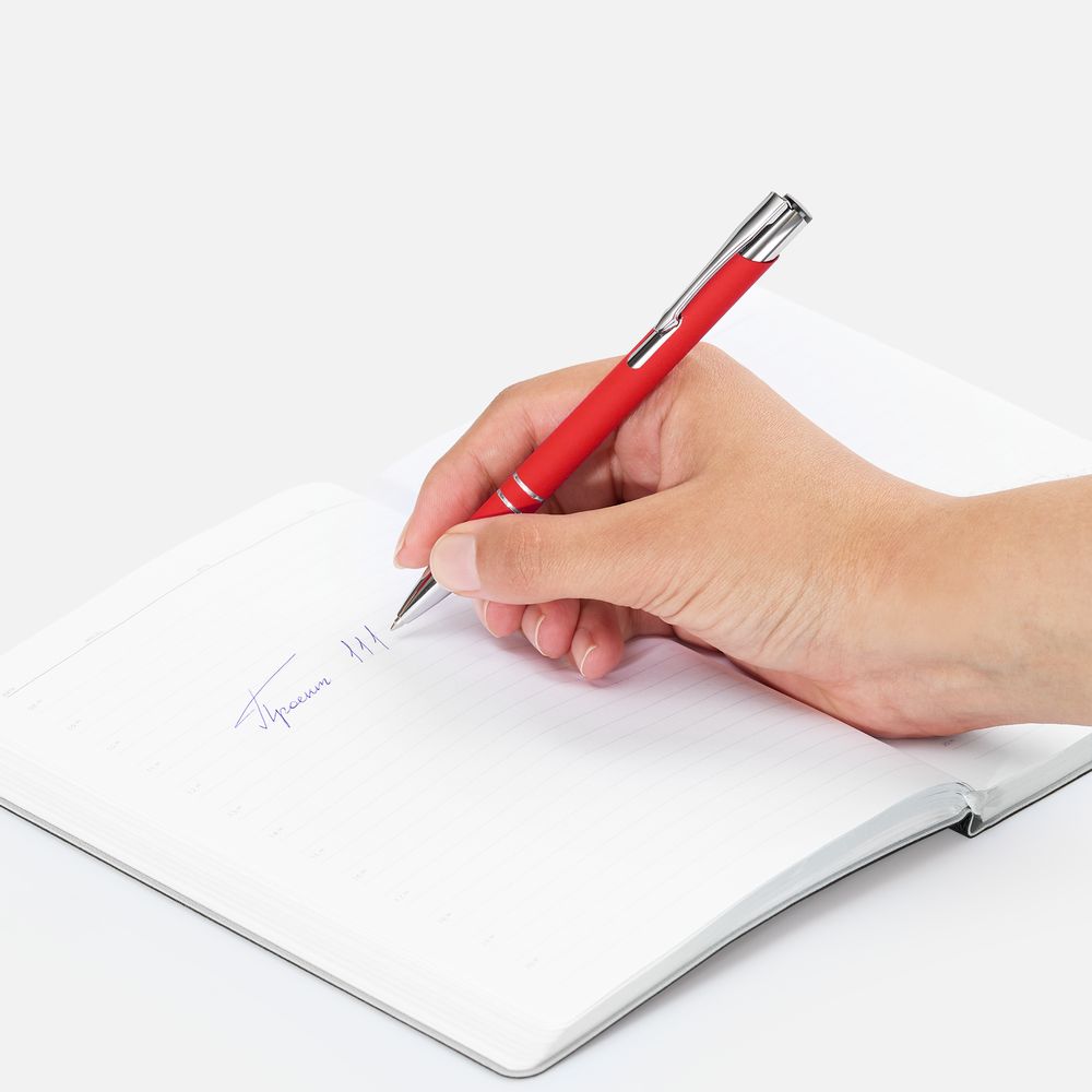 Ручка шариковая Keskus Soft Touch, красная / Миниатюра WWW (1000)